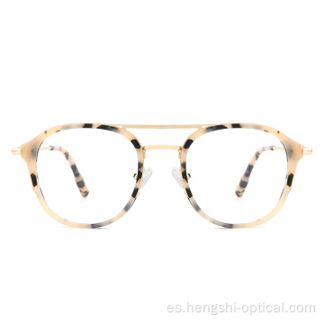 Marcos de anteojos de acetato de acetato de acetato de diseño único con elegante diseño unisex